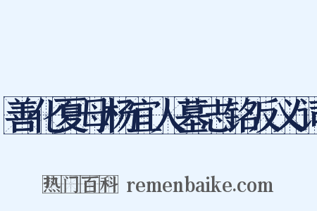 善化夏母杨宜人墓志铭反义词是什么意思的图片